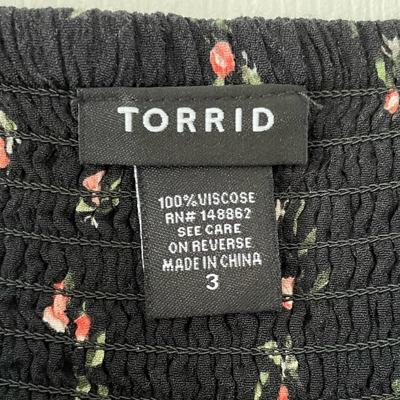 Torrid Black Multicolor Floral Camisole - Picture 3 of 3